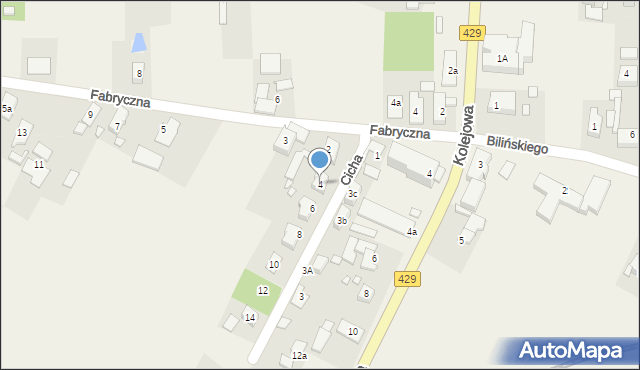 Komprachcice, Cicha, 4, mapa Komprachcice