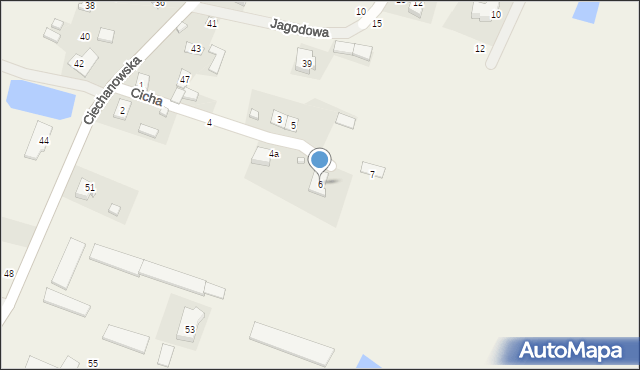 Kownaty Żędowe, Cicha, 6, mapa Kownaty Żędowe