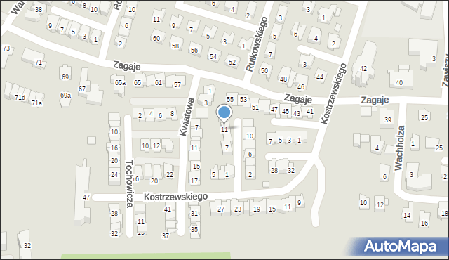 Kraków, Ciechanowska, 11, mapa Krakowa