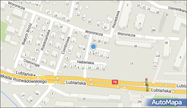 Kraków, Ciołkowskiego Konstantego, 4, mapa Krakowa