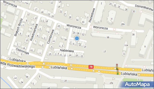 Kraków, Ciołkowskiego Konstantego, 8, mapa Krakowa