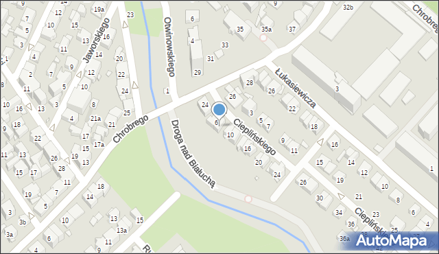 Kraków, Cieplińskiego-Pługa Łukasza, 8, mapa Krakowa