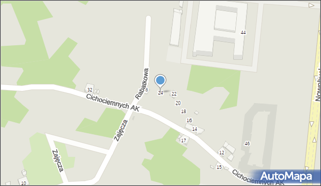 Kraków, Cichociemnych AK, 24, mapa Krakowa