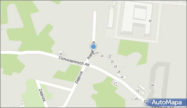 Kraków, Cichociemnych AK, 26, mapa Krakowa