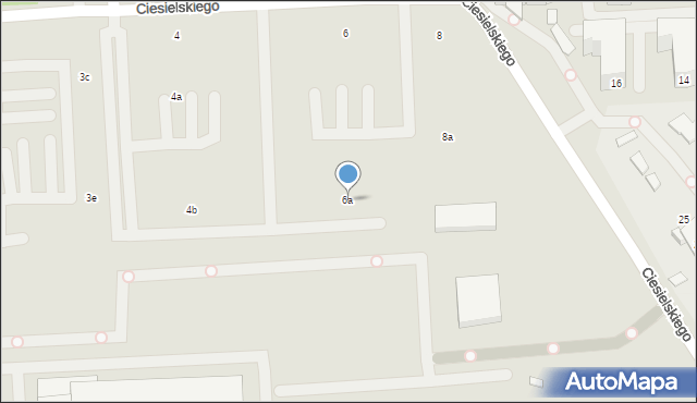 Kraków, Ciesielskiego Romana, 6a, mapa Krakowa