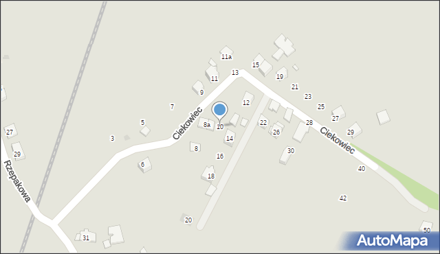 Kraków, Ciekowiec, 10, mapa Krakowa