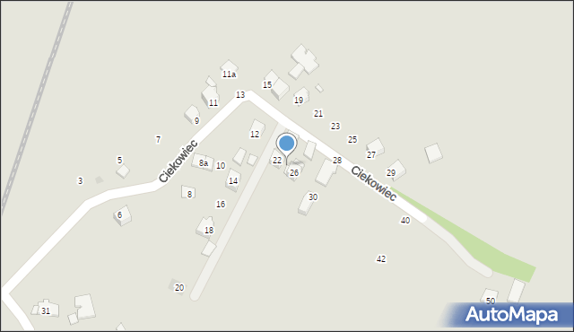 Kraków, Ciekowiec, 24, mapa Krakowa