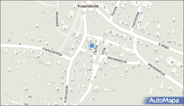 Krasnobród, Cicha, 2, mapa Krasnobród