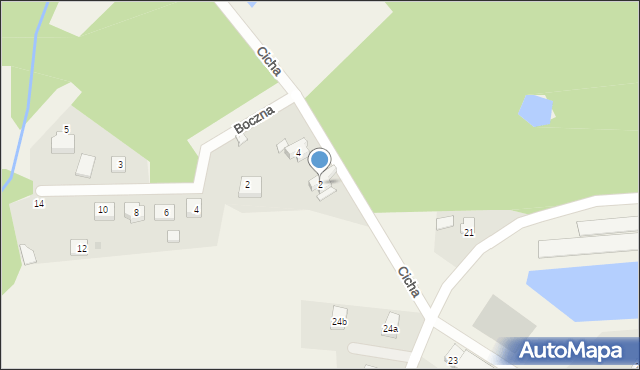 Krępa Słupska, Cicha, 2, mapa Krępa Słupska