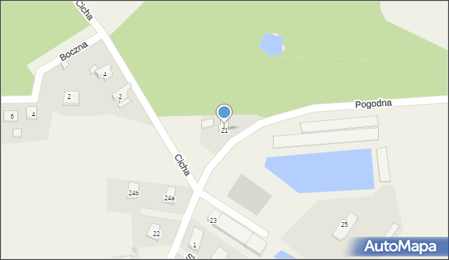 Krępa Słupska, Cicha, 21, mapa Krępa Słupska