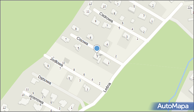 Krępa Słupska, Cisowa, 3, mapa Krępa Słupska