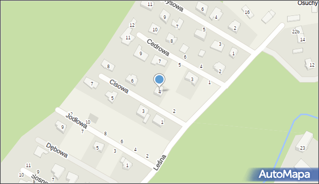 Krępa Słupska, Cisowa, 4, mapa Krępa Słupska