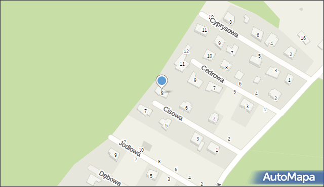Krępa Słupska, Cisowa, 8, mapa Krępa Słupska