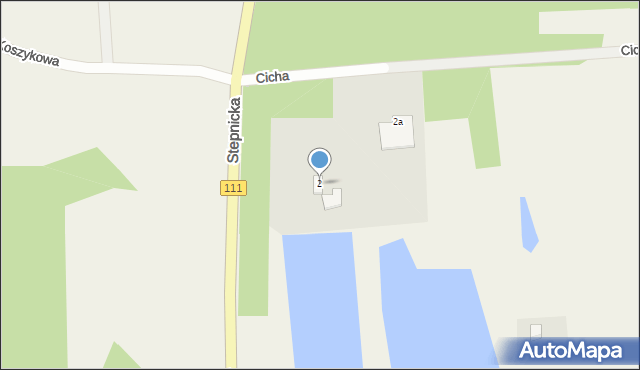 Krępsko, Cicha, 2, mapa Krępsko