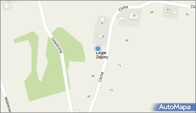 Krzęcin, Cicha, 36, mapa Krzęcin