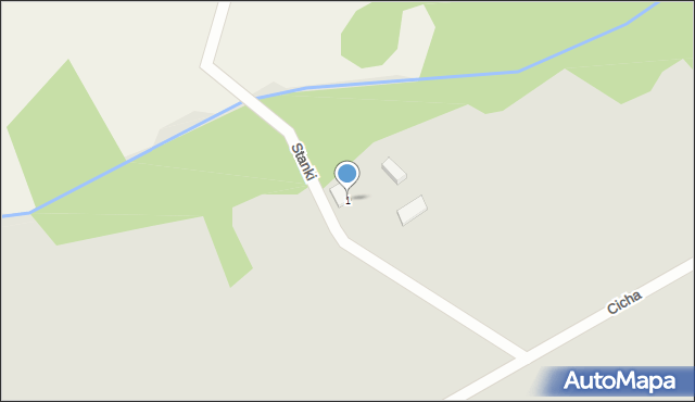 Krzepice, Cicha, 1, mapa Krzepice