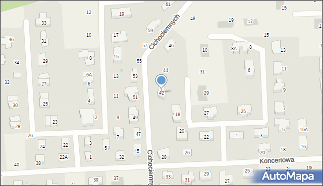 Książenice, Cichociemnych, 42, mapa Książenice