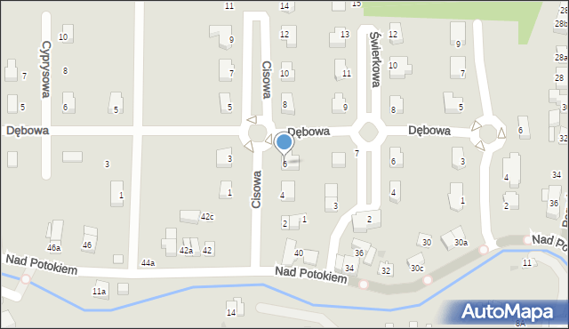 Kudowa-Zdrój, Cisowa, 6, mapa Kudowa-Zdrój