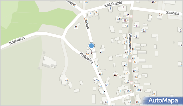 Kunów, Ciasna, 1, mapa Kunów