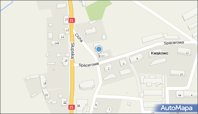 Kwakowo, Cicha, 5, mapa Kwakowo
