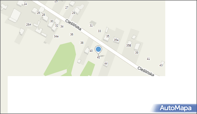 Kwaśniów Dolny, Cieślińska, 42, mapa Kwaśniów Dolny