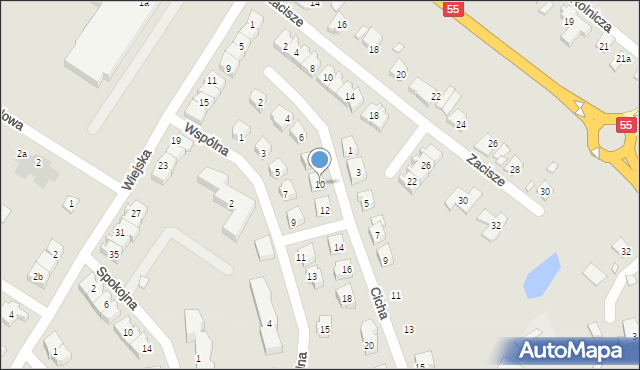 Kwidzyn, Cicha, 10, mapa Kwidzyn