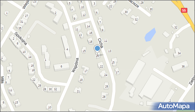 Kwidzyn, Cicha, 20, mapa Kwidzyn