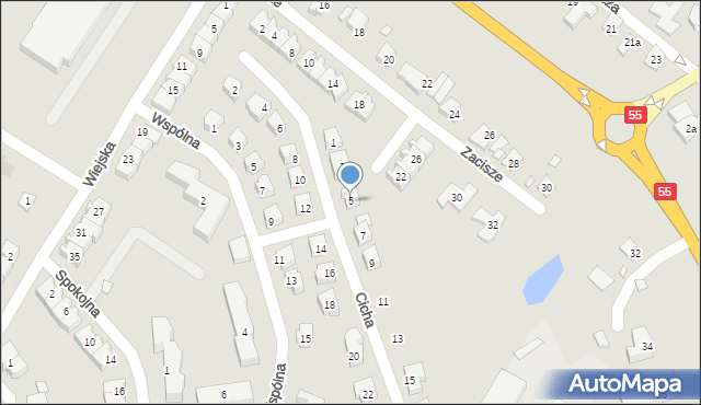 Kwidzyn, Cicha, 5, mapa Kwidzyn