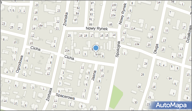 Łabiszyn, Cicha, 7, mapa Łabiszyn