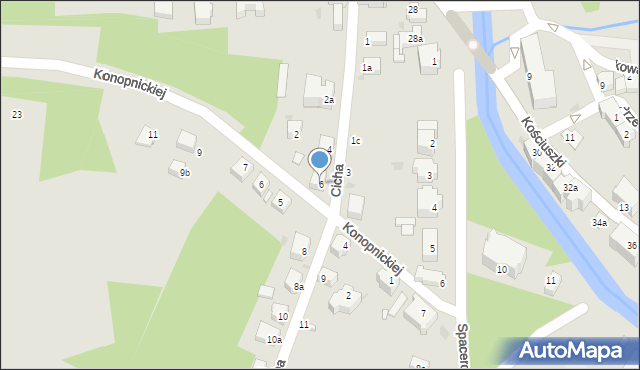 Lądek-Zdrój, Cicha, 6, mapa Lądek-Zdrój