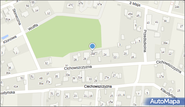 Laski, Cichowszczyzna, 24a, mapa Laski
