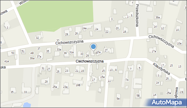 Laski, Cichowszczyzna, 29a, mapa Laski