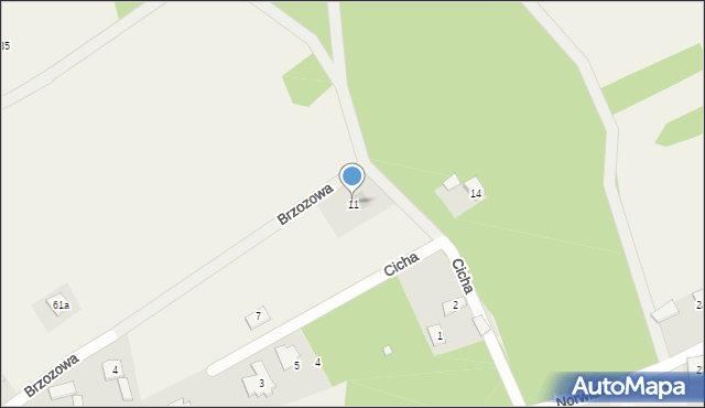 Lasków, Cicha, 13, mapa Lasków