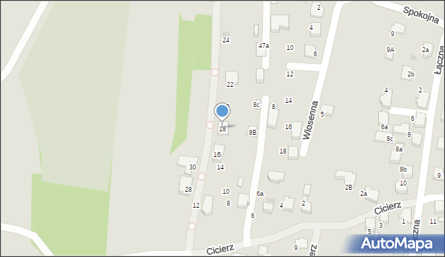 Łaziska Górne, Cicierz, 18, mapa Łaziska Górne