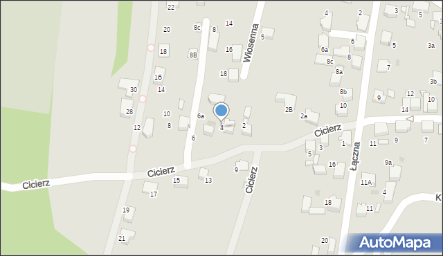 Łaziska Górne, Cicierz, 4, mapa Łaziska Górne