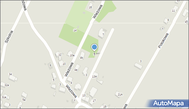 Łaziska Górne, Cicha, 5, mapa Łaziska Górne