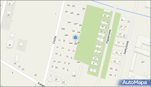 Łazy, Cicha, 2ab, mapa Łazy