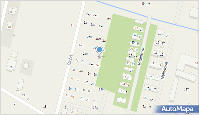 Łazy, Cicha, 2ac, mapa Łazy