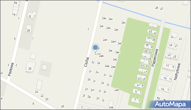 Łazy, Cicha, 2af, mapa Łazy