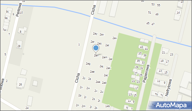 Łazy, Cicha, 2an, mapa Łazy