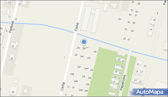 Łazy, Cicha, 2ax, mapa Łazy