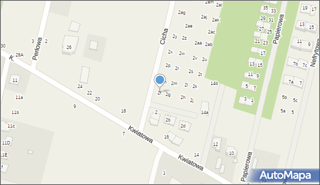 Łazy, Cicha, 2f, mapa Łazy