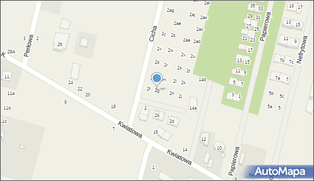 Łazy, Cicha, 2g, mapa Łazy