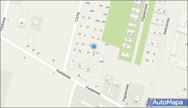 Łazy, Cicha, 2j, mapa Łazy