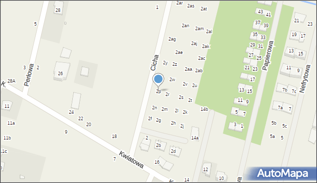 Łazy, Cicha, 2p, mapa Łazy