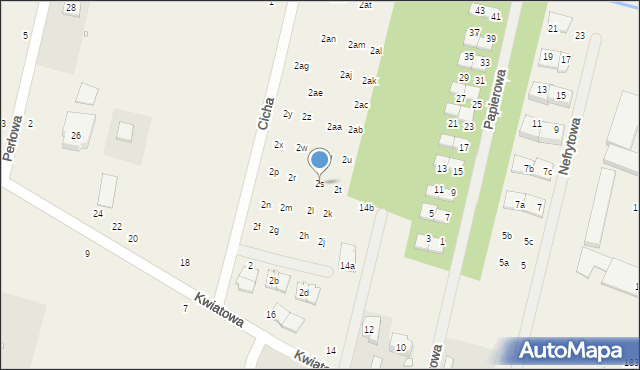 Łazy, Cicha, 2s, mapa Łazy