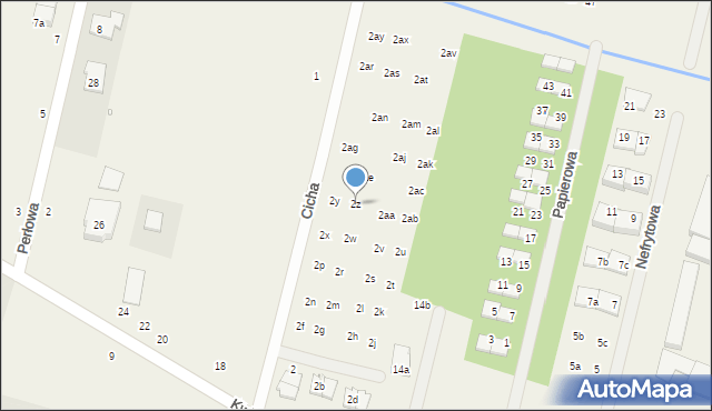 Łazy, Cicha, 2z, mapa Łazy
