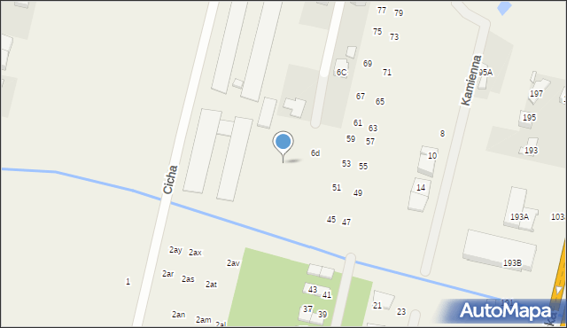Łazy, Cicha, 6e, mapa Łazy