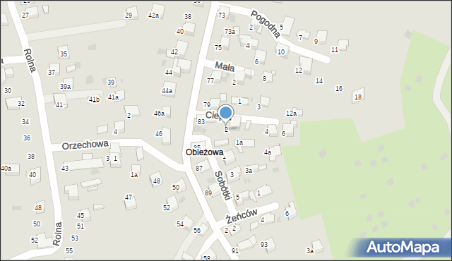 Libiąż, Ciepła, 2, mapa Libiąż