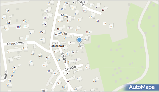 Libiąż, Ciepła, 4a, mapa Libiąż